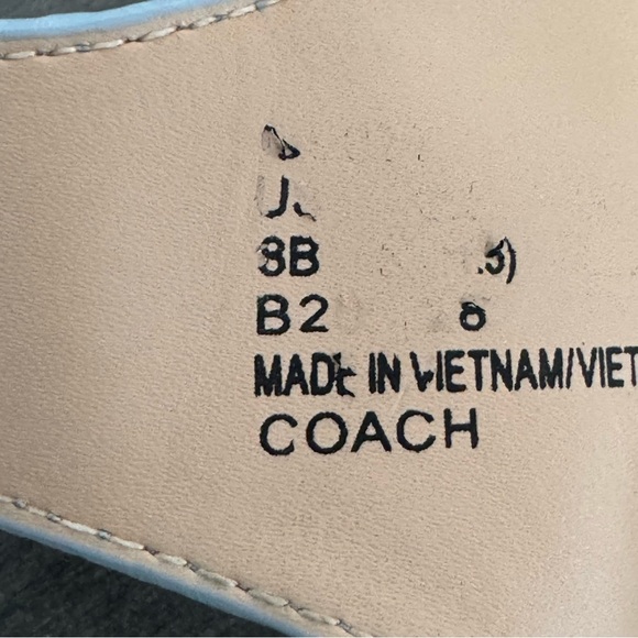 Coach bleeker suede slide sandals light blue size 8 - Picture 13 of 13